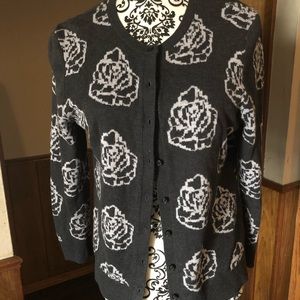 Floral Ann Taylor Loft Print Cardigan
